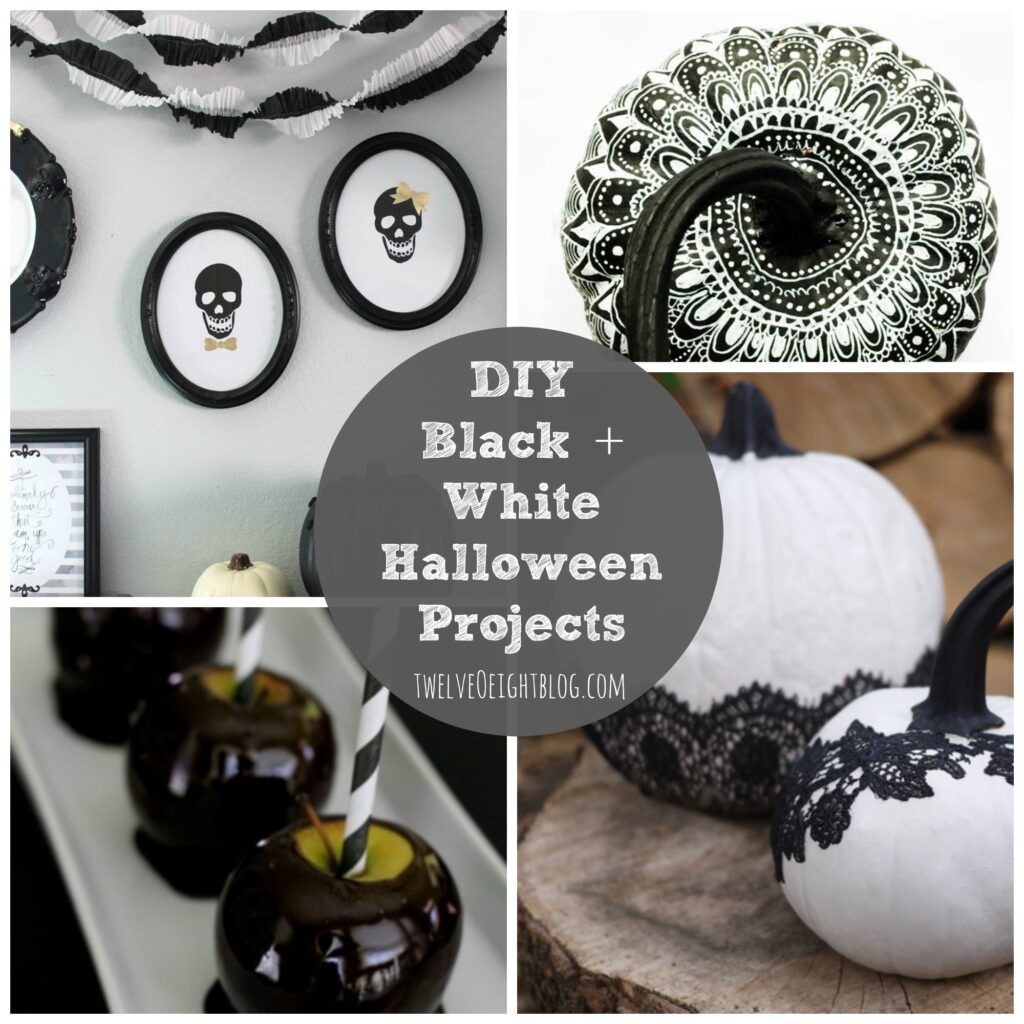 diy black and white Halloween Projects