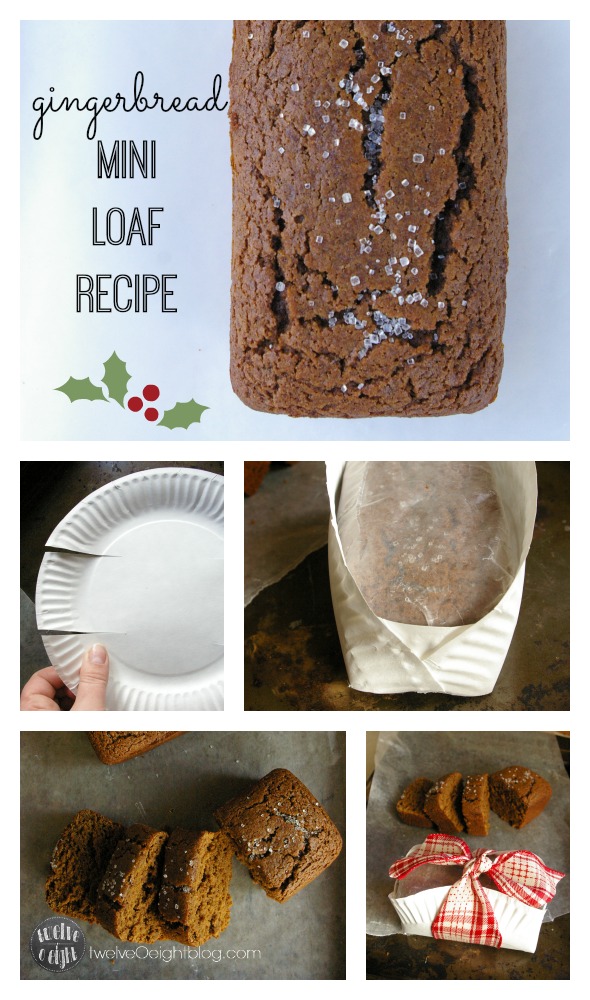 Gingerbread Mini Loaf Recipe twelveOeightblog.com #gingerbread #glutenfreegingerbread #glutenfreerecipes #holidaybaking #ChristmasBread #twelveOeightblog