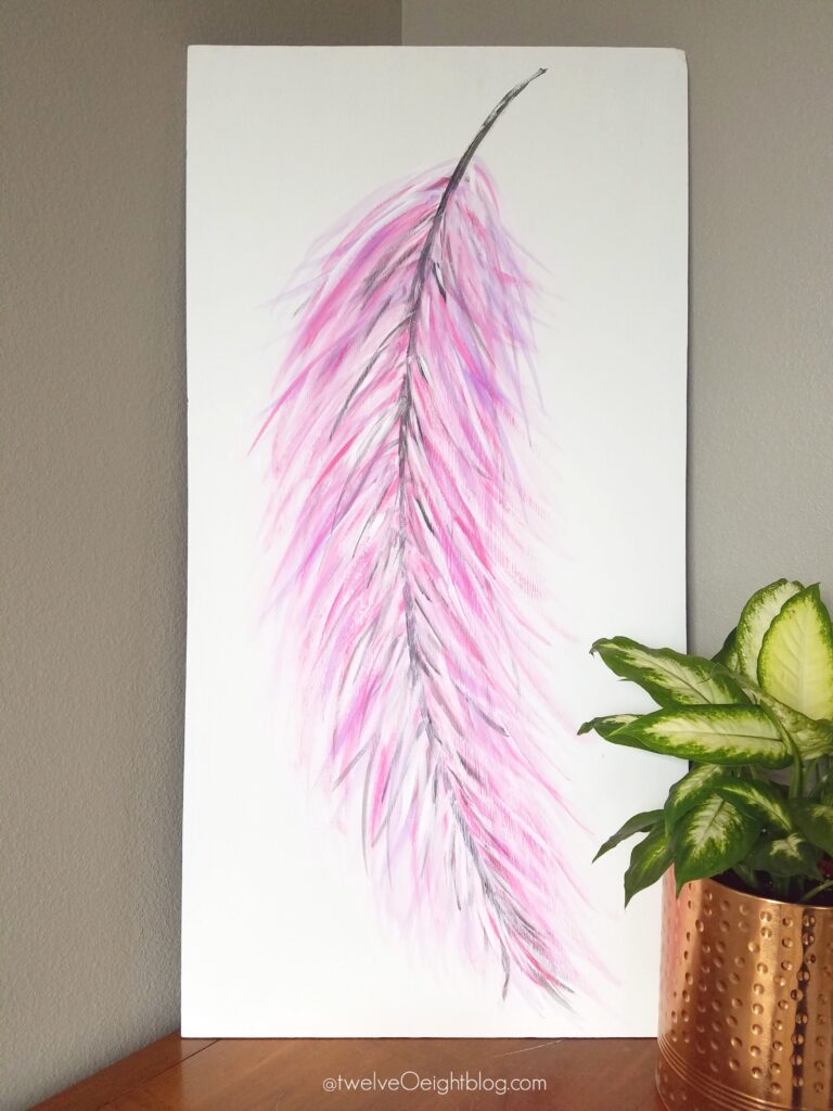 How to paint a watercolor feather