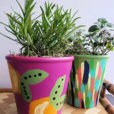 How to paint clay pots